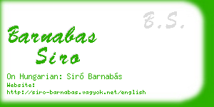barnabas siro business card