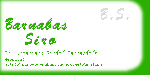 barnabas siro business card